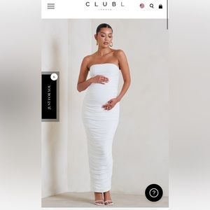 Maternity strapless dress